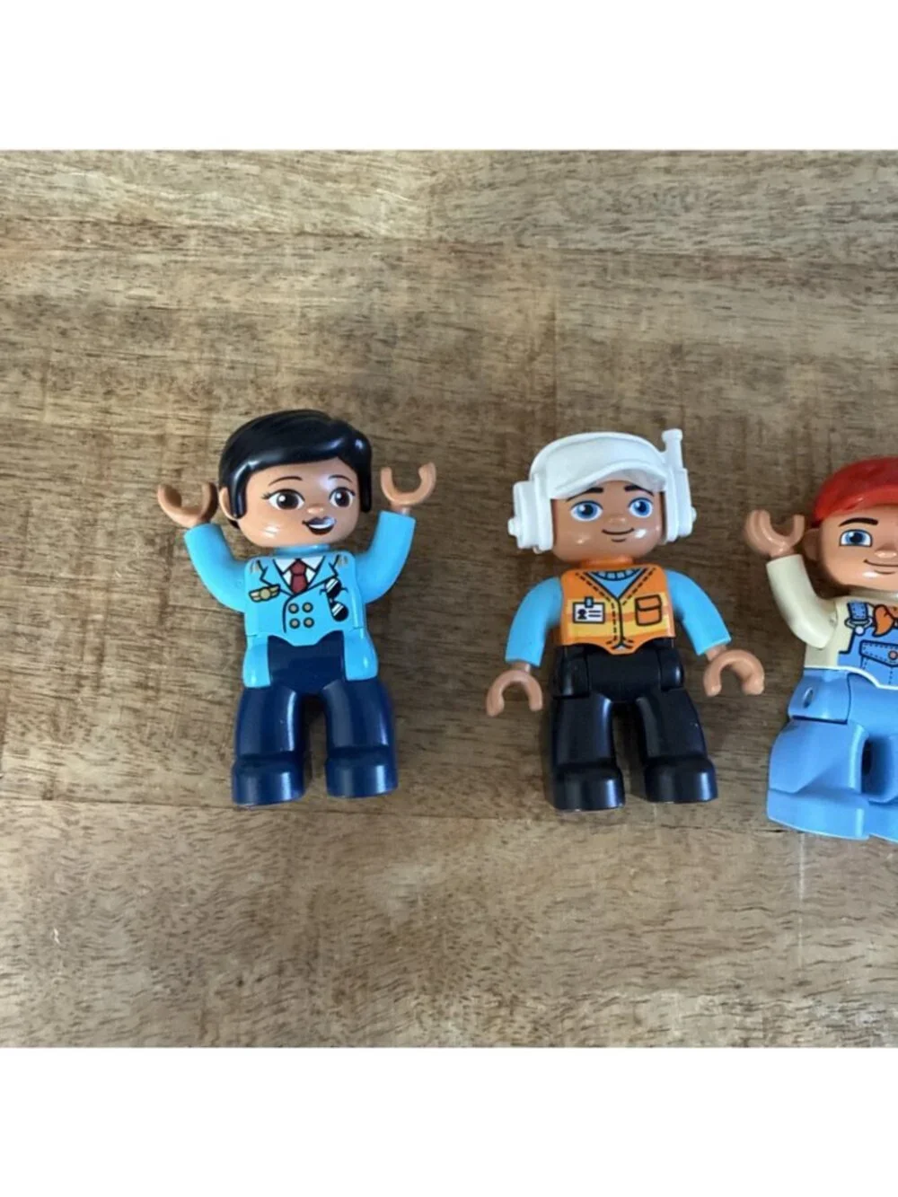 LEGO DUPLO Lot of 4 People Minifigures Construction Worker Pilot Painter Figures
